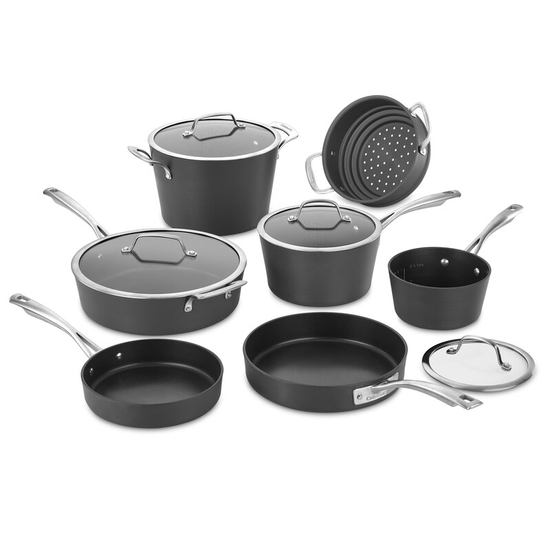 Cuisinart Piece Hard Anodized Aluminum Non Stick Cookware Set